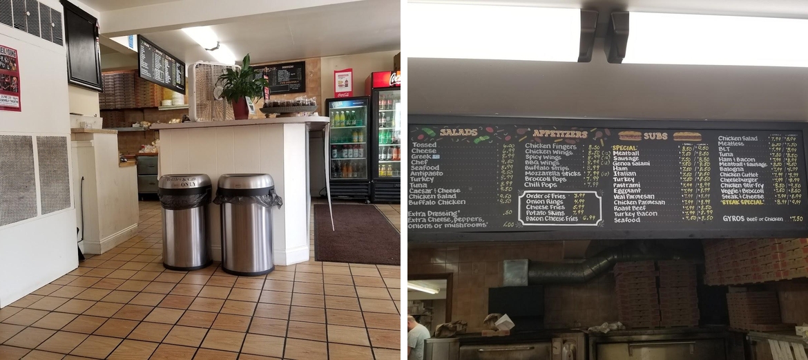 Harry's Famous Pizza Menu